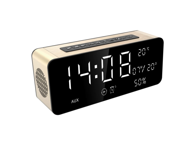 SARDiNE A10 Multifunctional Music Playback Bluetooth Speaker, with LCD Display, Support Hands-free Call & Thermometer & Alarm Clock & TF Card & U-disk & AUX Line In and Out & FM Function