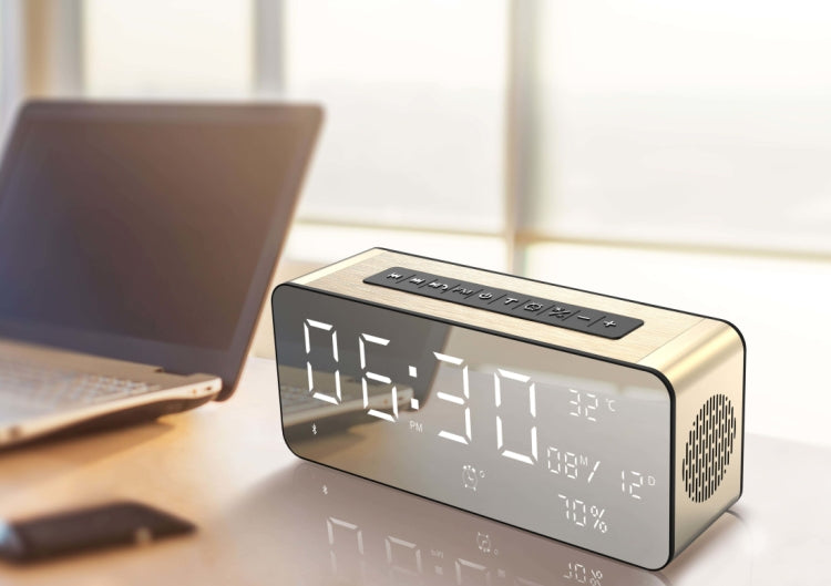 SARDiNE A10 Multifunctional Music Playback Bluetooth Speaker, with LCD Display, Support Hands-free Call & Thermometer & Alarm Clock & TF Card & U-disk & AUX Line In and Out & FM Function