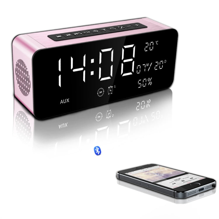 SARDiNE A10 Multifunctional Music Playback Bluetooth Speaker, with LCD Display, Support Hands-free Call & Thermometer & Alarm Clock & TF Card & U-disk & AUX Line In and Out & FM Function