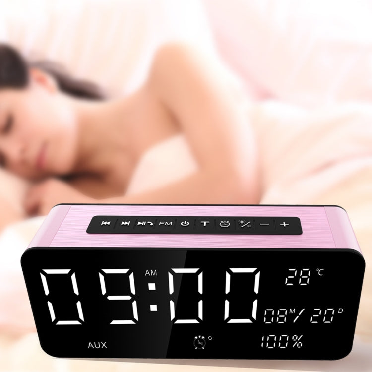 SARDiNE A10 Multifunctional Music Playback Bluetooth Speaker, with LCD Display, Support Hands-free Call & Thermometer & Alarm Clock & TF Card & U-disk & AUX Line In and Out & FM Function