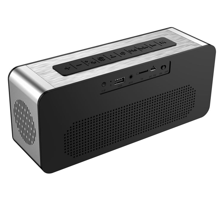 SARDiNE A10 Multifunctional Music Playback Bluetooth Speaker, with LCD Display, Support Hands-free Call & Thermometer & Alarm Clock & TF Card & U-disk & AUX Line In and Out & FM Function