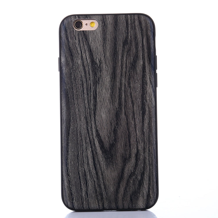 For iPhone 6 & 6s Wood Texture Leather Paste Protective Back Cover Case