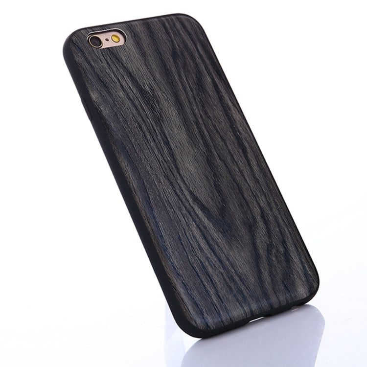 For iPhone 6 & 6s Wood Texture Leather Paste Protective Back Cover Case