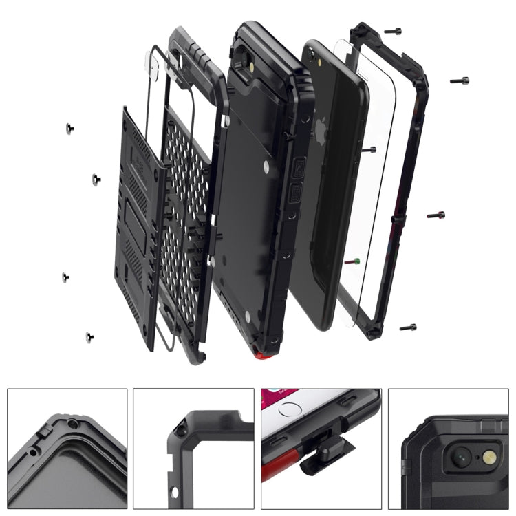 Waterproof Dustproof Shockproof Zinc Alloy + Silicone Case for iPhone 6 & 6s