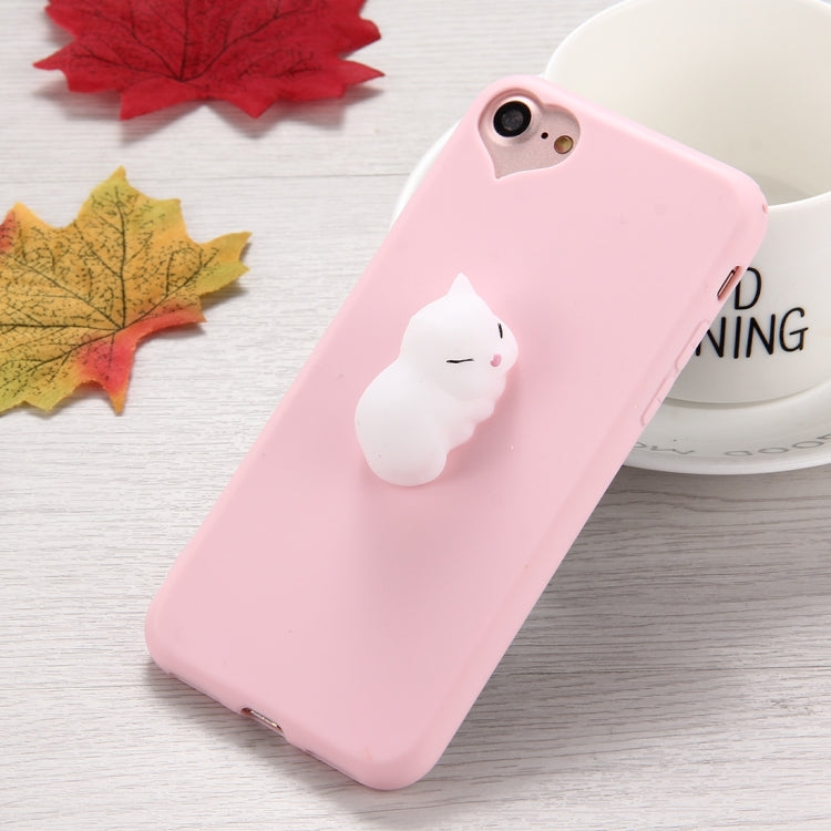 For iPhone 6 & 6s 3D White Cat Pattern Squeeze Relief Squishy Dropproof Protective Back Cover Case