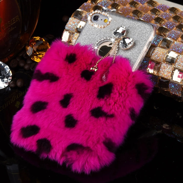 For iPhone 6 & 6s Genuine Rabbit Hair Diamond Encrusted Flash Powder Soft TPU Protective Case