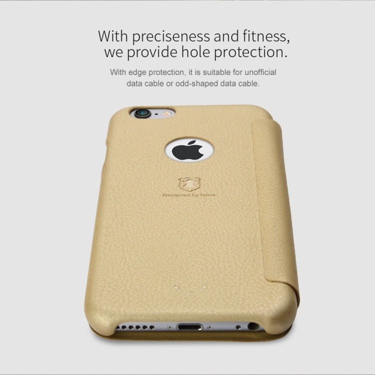 Lenuo for iPhone 6 & 6s PU+PC Litchi Texture Horizontal Flip Leather Case with Card Slots