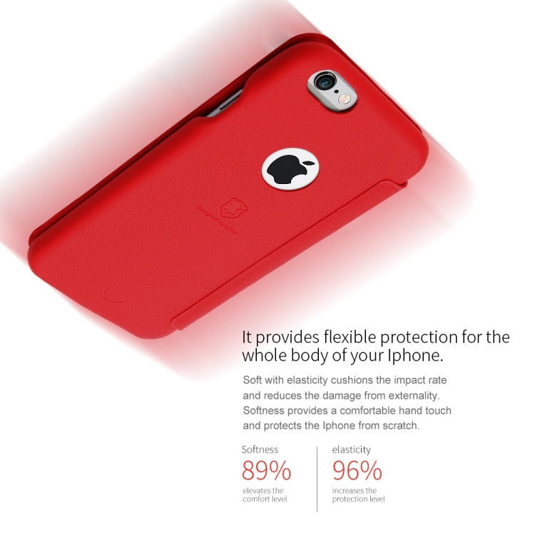 Lenuo for iPhone 6 & 6s PU+PC Litchi Texture Horizontal Flip Leather Case with Card Slots