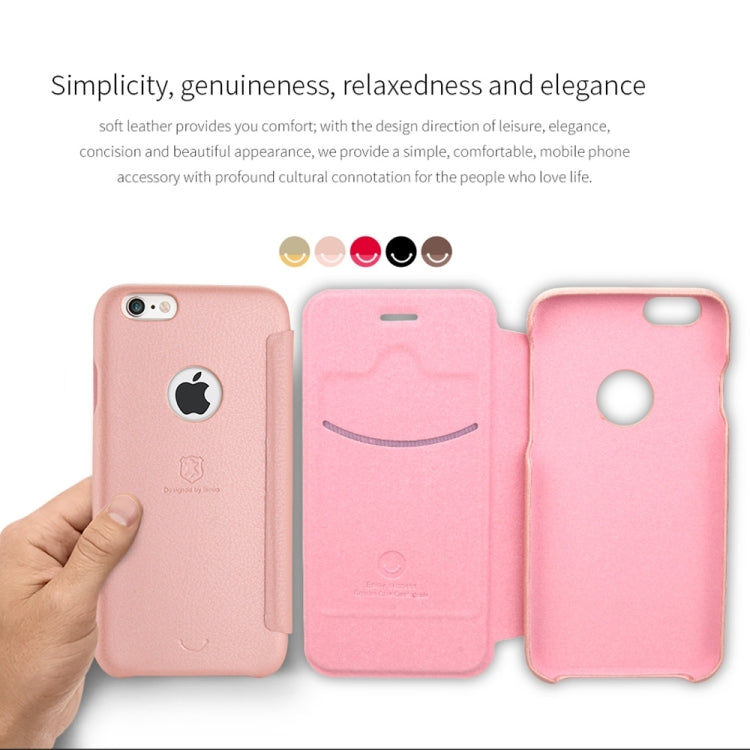 Lenuo for iPhone 6 & 6s PU+PC Litchi Texture Horizontal Flip Leather Case with Card Slots