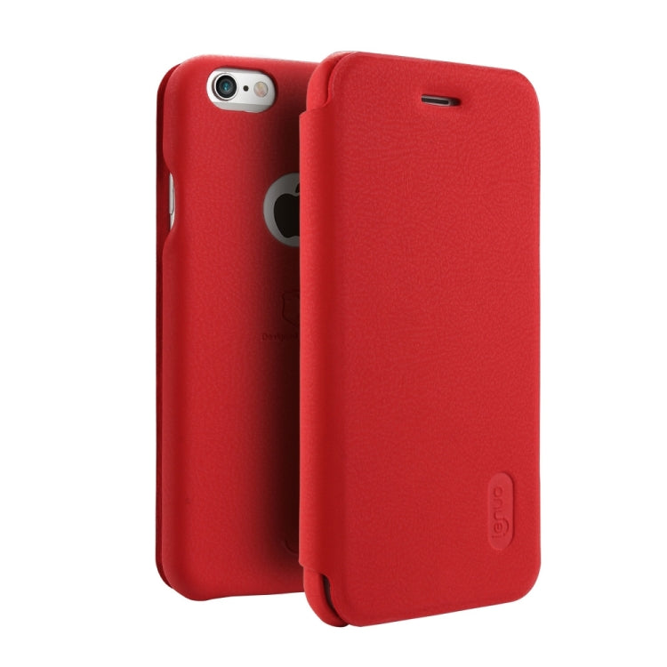 Lenuo for iPhone 6 & 6s PU+PC Litchi Texture Horizontal Flip Leather Case with Card Slots