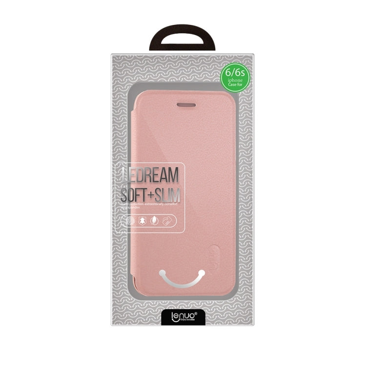 Lenuo for iPhone 6 & 6s PU+PC Litchi Texture Horizontal Flip Leather Case with Card Slots
