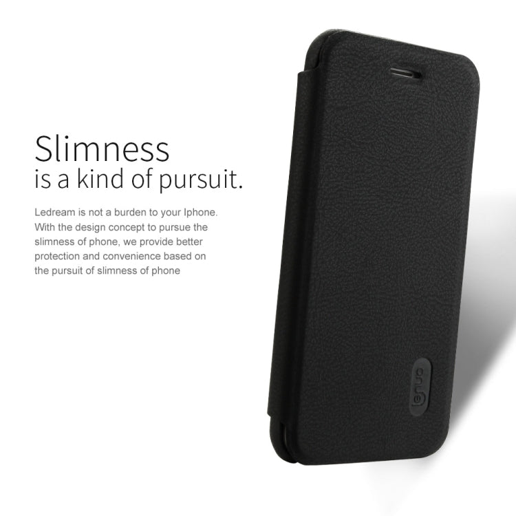 Lenuo for iPhone 6 & 6s PU+PC Litchi Texture Horizontal Flip Leather Case with Card Slots