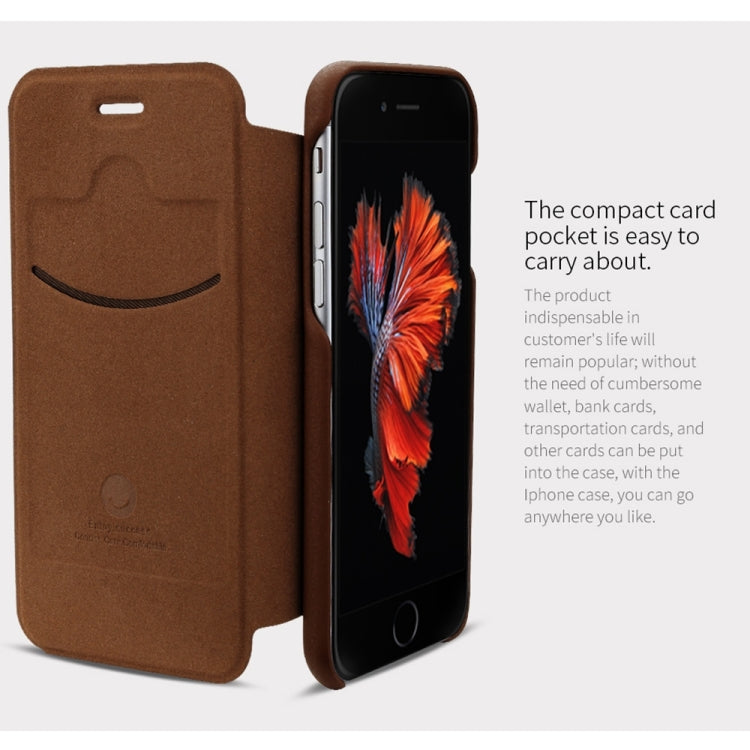 Lenuo for iPhone 6 & 6s PU+PC Litchi Texture Horizontal Flip Leather Case with Card Slots