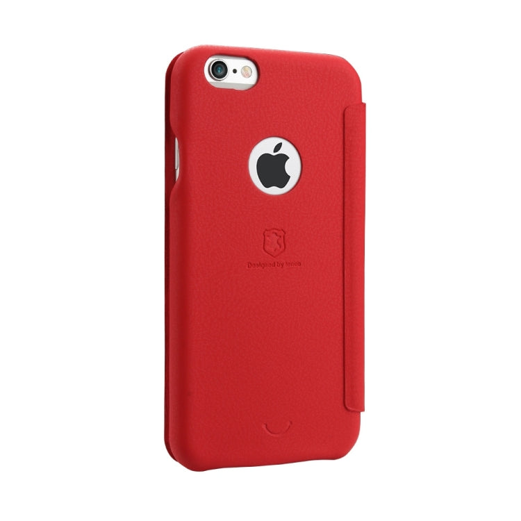 Lenuo for iPhone 6 & 6s PU+PC Litchi Texture Horizontal Flip Leather Case with Card Slots