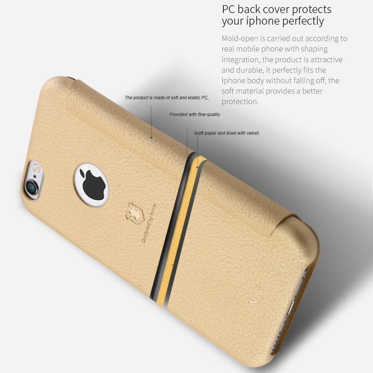 Lenuo for iPhone 6 & 6s PU+PC Litchi Texture Horizontal Flip Leather Case with Card Slots