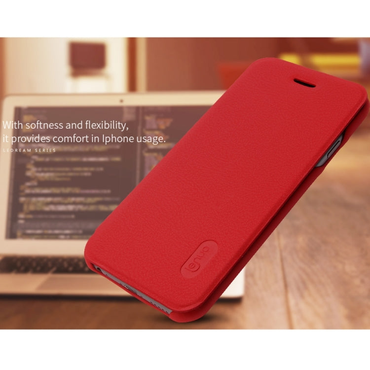 Lenuo for iPhone 6 & 6s PU+PC Litchi Texture Horizontal Flip Leather Case with Card Slots