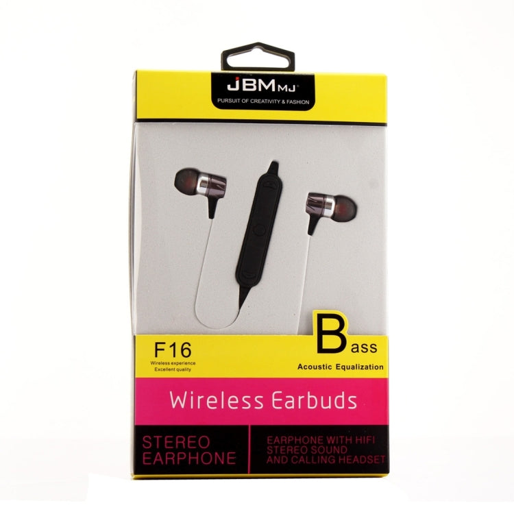 JBMMJ F16 Stereo Sports Bluetooth Earphone Earbud In-ear Headphone Headset with Microphone & Answer Calls & Music Switch, For Smart Phones & iPad & Laptop & Notebook & MP3 or Other Bluetooth Audio Devices(Rose Gold)