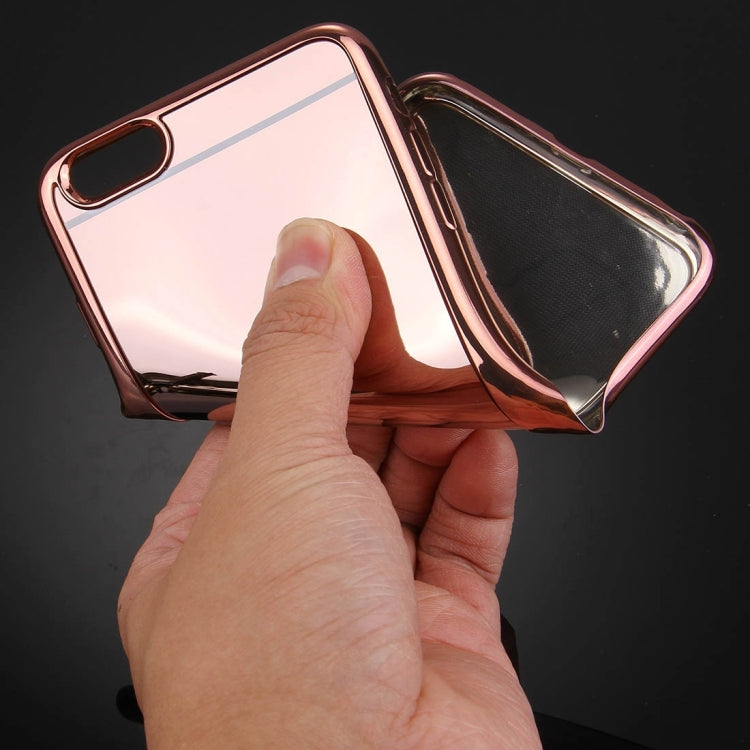 For iPhone 6 & 6s Electroplating Mirror TPU Protective Cover Case
