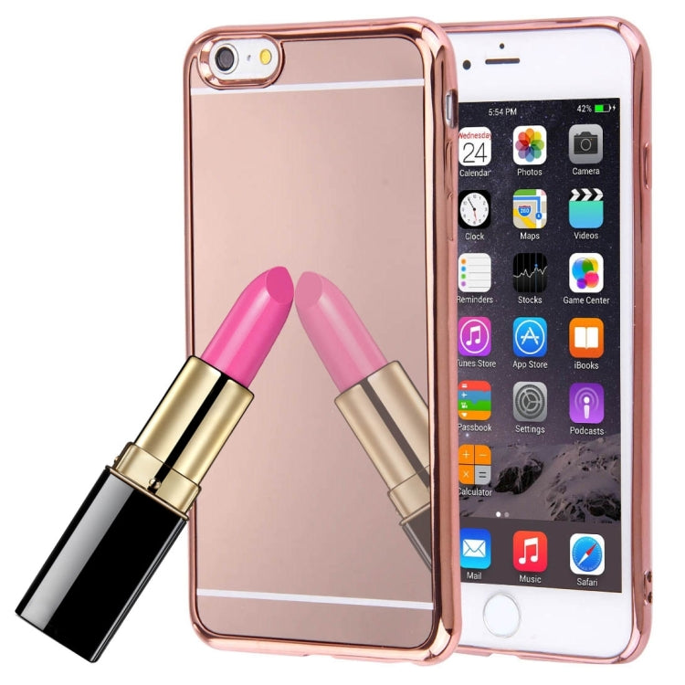 For iPhone 6 & 6s Electroplating Mirror TPU Protective Cover Case