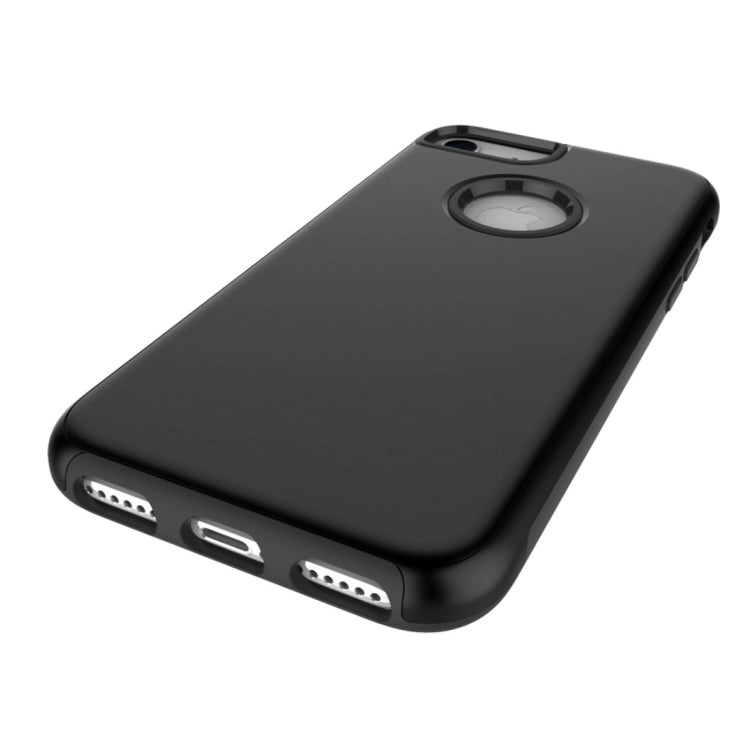 For iPhone 6 & 6s Simple Brushed Texture 2 in 1 PC + TPU Combination Protective Case
