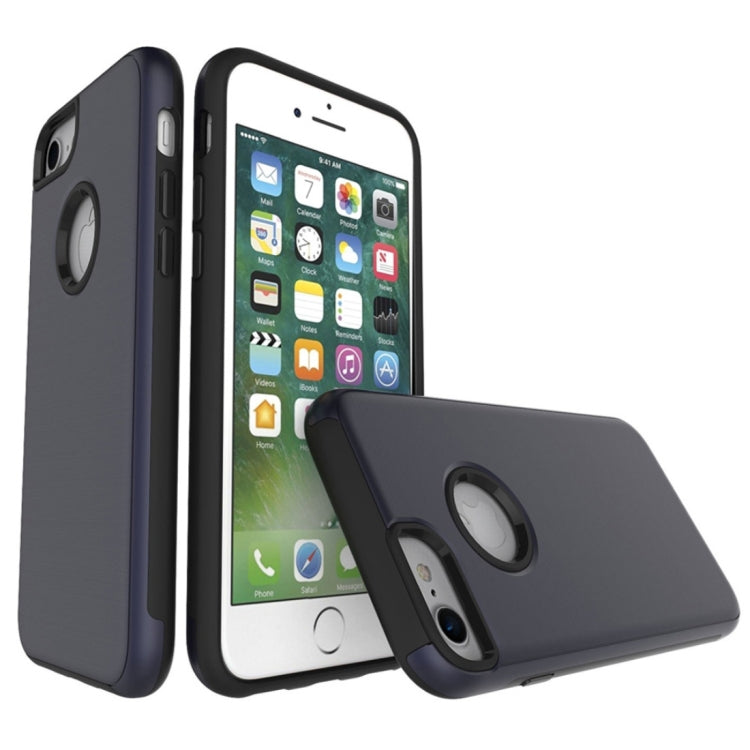For iPhone 6 & 6s Simple Brushed Texture 2 in 1 PC + TPU Combination Protective Case