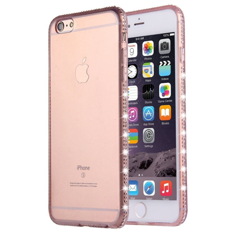 For iPhone 6 & 6s Diamond Encrusted TPU Protective Back Case