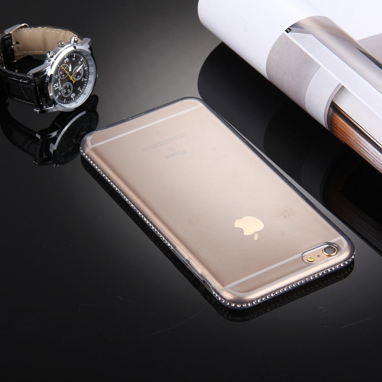 For iPhone 6 & 6s Diamond Encrusted TPU Protective Back Case