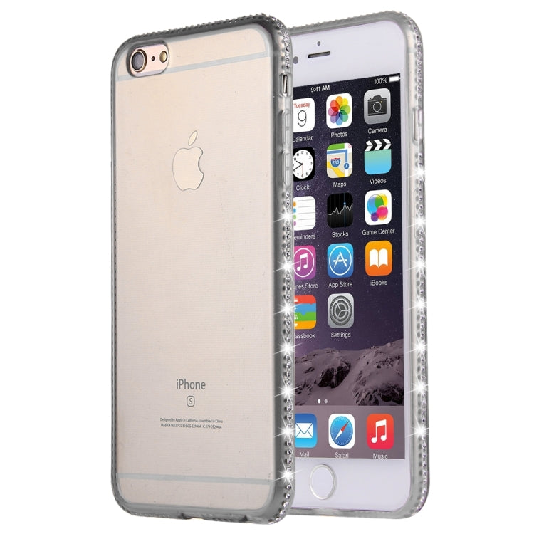 For iPhone 6 & 6s Diamond Encrusted TPU Protective Back Case