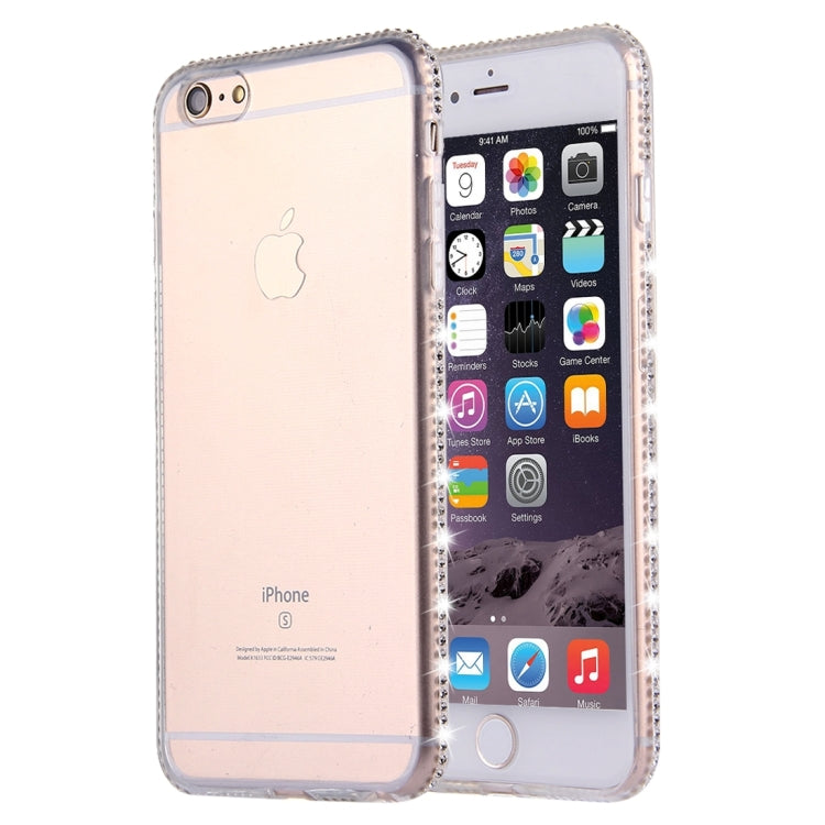 For iPhone 6 & 6s Diamond Encrusted TPU Protective Back Case