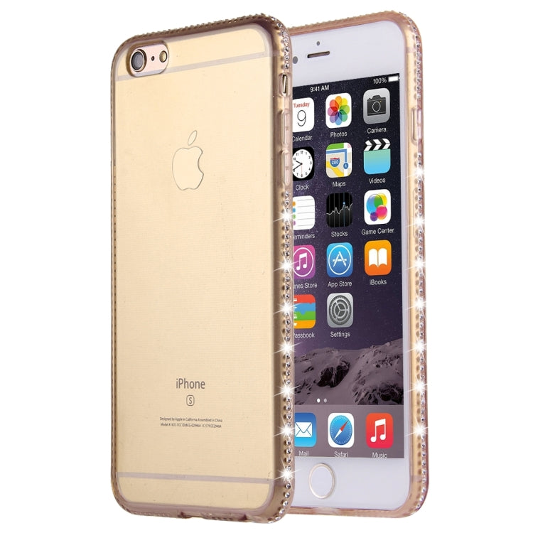 For iPhone 6 & 6s Diamond Encrusted TPU Protective Back Case