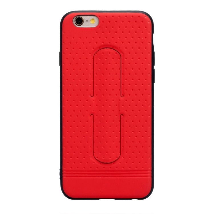 Lenuo for iPhone 6 & 6s 3D Texture Foldable Invisible Holder TPU + PC Combination Case with Holder