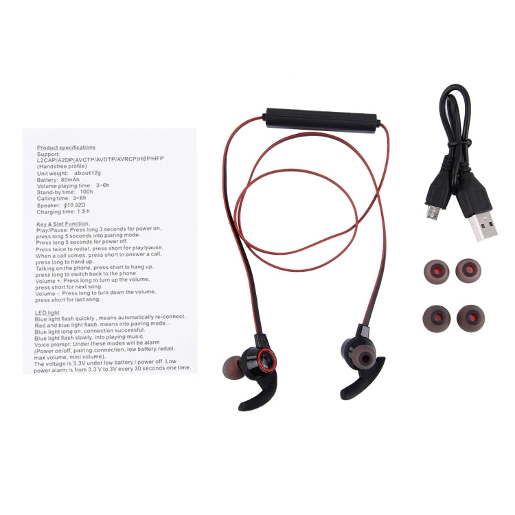 AMW-810 Bluetooth 4.1 Stereo Wireless In-ear Sports Earphone Headphone with Microphone, Bluetooth Distance: 10m, For iPhone & iPad & Android Smart Phones or Other Bluetooth Audio Devices