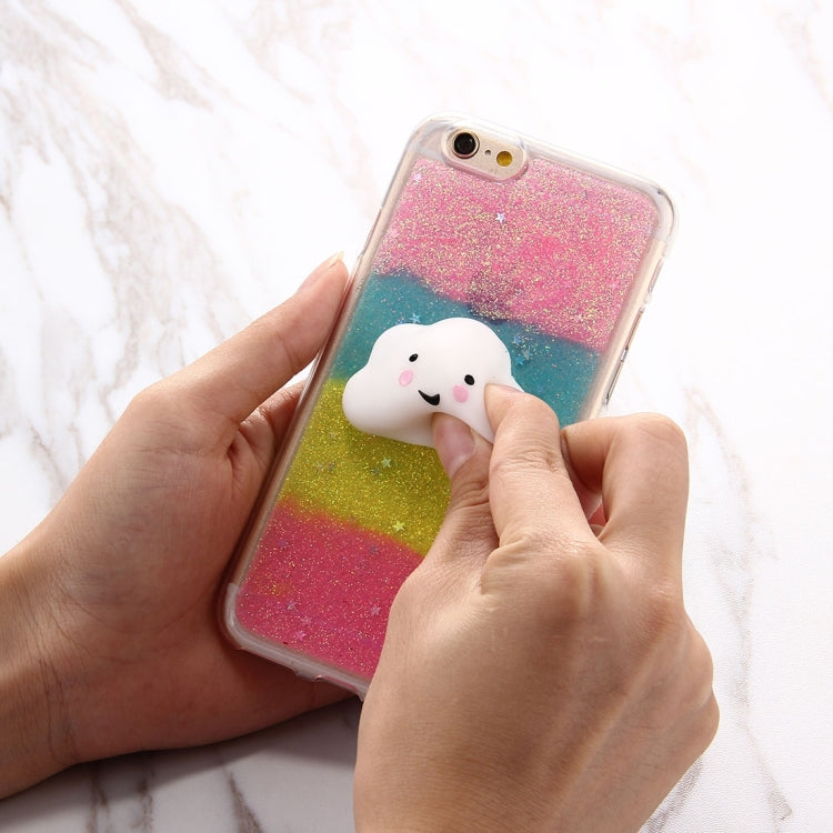 For iPhone 6 & 6s Glitter Powder Gradient Squeeze Relief Squishy Dropproof Protective Back Cover Case