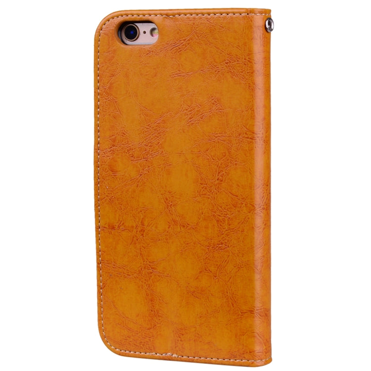 For iPhone 6 & 6s Business Style Oil Wax Texture Horizontal Flip Leather Case with Holder & Card Slots & Wallet