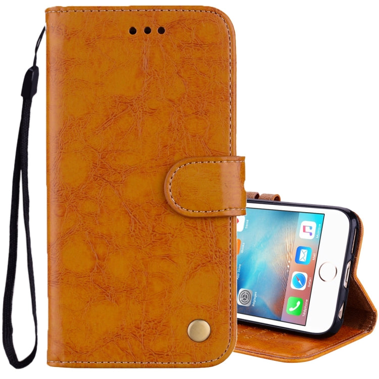 For iPhone 6 & 6s Business Style Oil Wax Texture Horizontal Flip Leather Case with Holder & Card Slots & Wallet