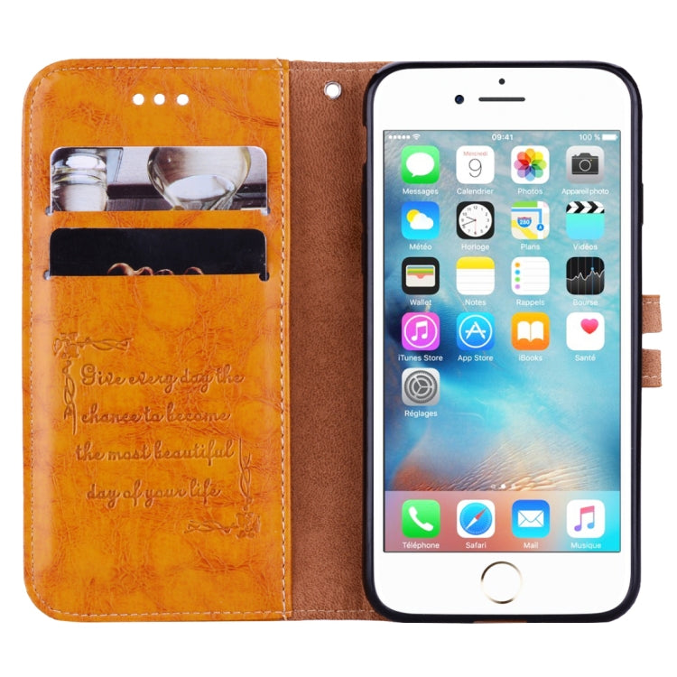 For iPhone 6 & 6s Business Style Oil Wax Texture Horizontal Flip Leather Case with Holder & Card Slots & Wallet