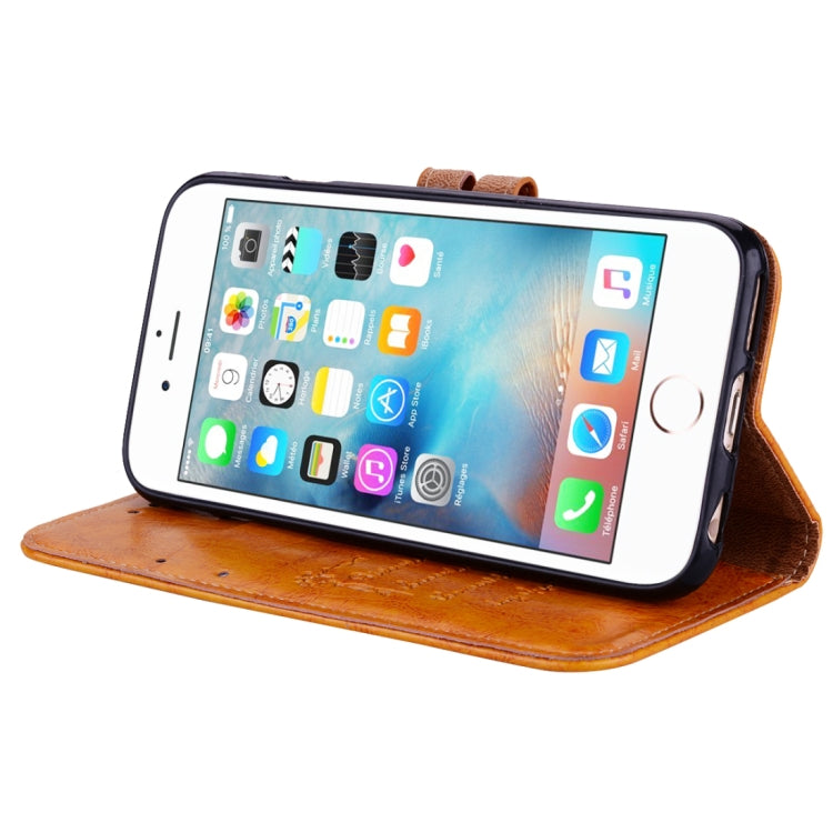 For iPhone 6 & 6s Business Style Oil Wax Texture Horizontal Flip Leather Case with Holder & Card Slots & Wallet