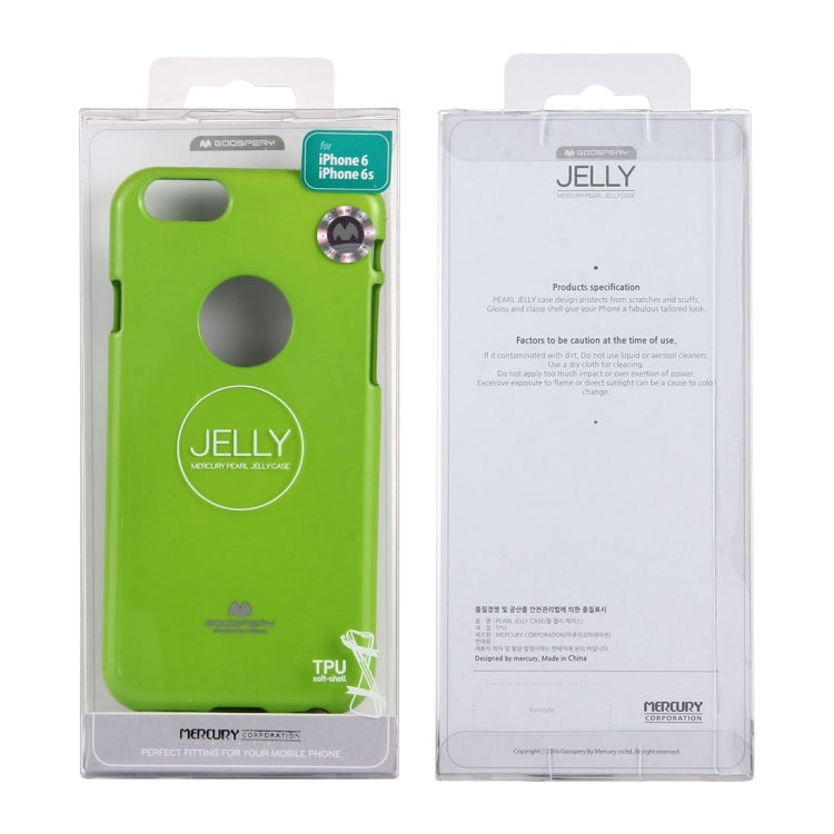 GOOSPERY JELLY CASE for iPhone 6 & 6s TPU Glitter Powder Drop-proof Protective Back Cover Case