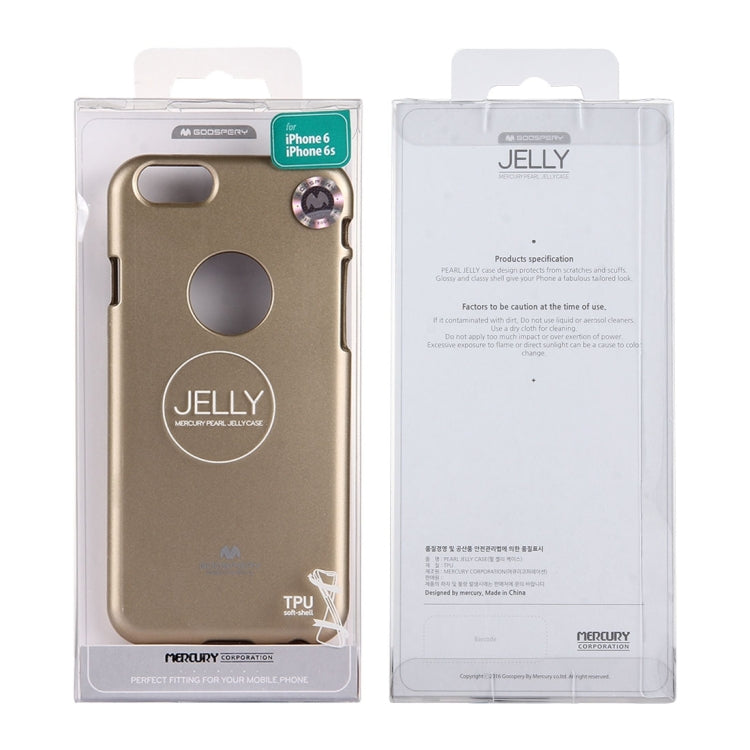 GOOSPERY JELLY CASE for iPhone 6 & 6s TPU Glitter Powder Drop-proof Protective Back Cover Case