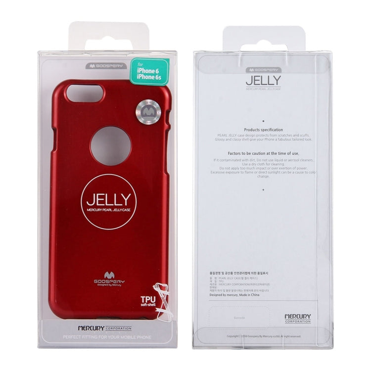 GOOSPERY JELLY CASE for iPhone 6 & 6s TPU Glitter Powder Drop-proof Protective Back Cover Case