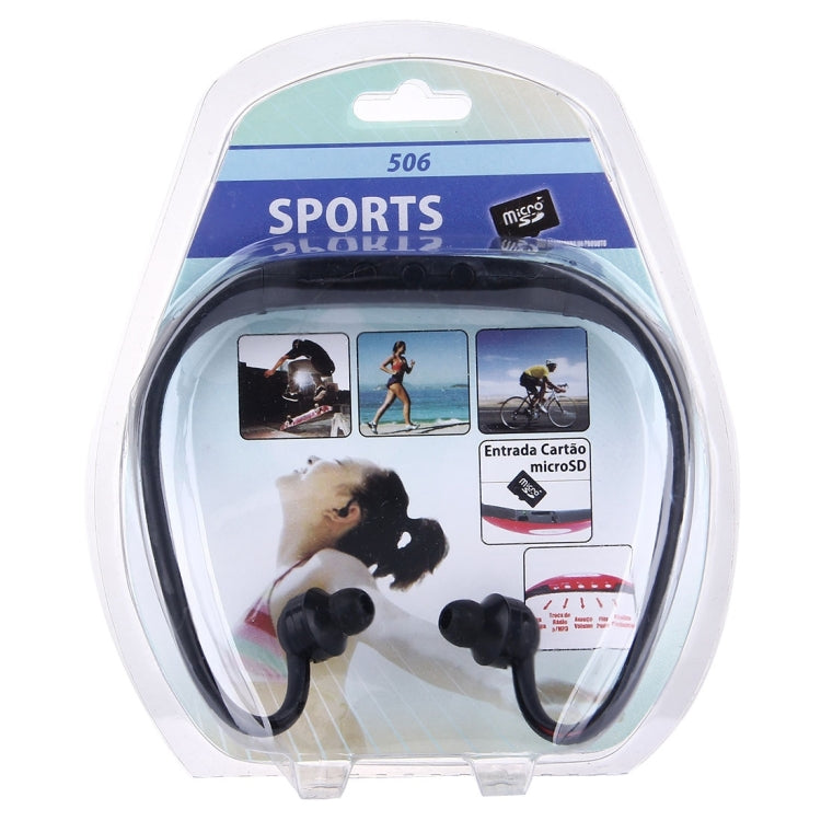 506 Life Waterproof Sweatproof Stereo Wireless Sports Earbud Earphone In-ear Headphone Headset with Micro SD Card Slot, For Smart Phones & iPad & Laptop & Notebook & MP3 or Other Audio Devices, Maximum SD Card Storage: 8GB