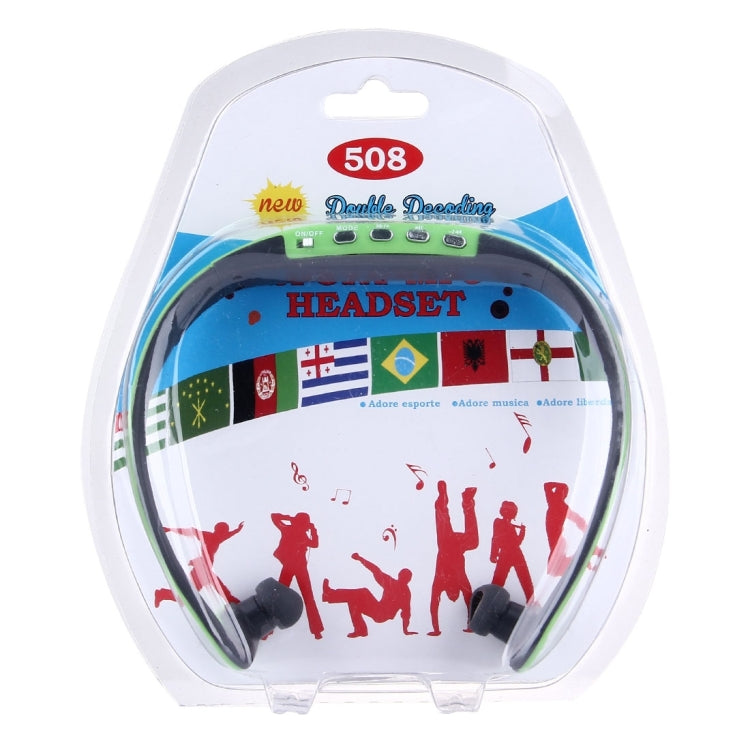 508 Life Waterproof Sweatproof Stereo Wireless Sports Earbud Earphone In-ear Headphone Headset with Micro SD Card Slot, For Smart Phones & iPad & Laptop & Notebook & MP3 or Other Audio Devices, Maximum SD Card Storage: 32GB