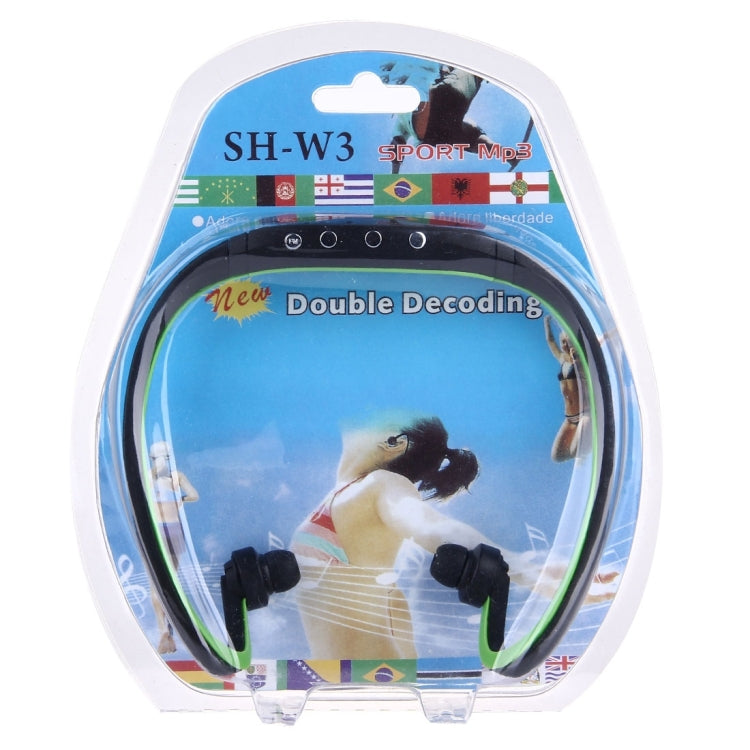 SH-W3 Life Waterproof Sweatproof Stereo Sports Earbud Earphone In-ear Headphone Headset with Micro SD / TF Card, For Smart Phones & iPad & Laptop & Notebook & MP3 or Other Audio Devices, Maximum SD Card Storage: 32GB