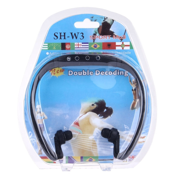 SH-W3 Life Waterproof Sweatproof Stereo Sports Earbud Earphone In-ear Headphone Headset with Micro SD / TF Card, For Smart Phones & iPad & Laptop & Notebook & MP3 or Other Audio Devices, Maximum SD Card Storage: 32GB