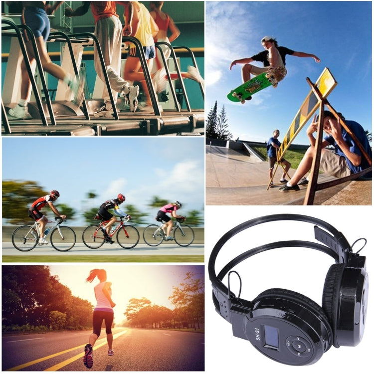 SH-S1 Folding Stereo HiFi Wireless Sports Headphone Headset with LCD Screen to Display Track Information & SD / TF Card, For Smart Phones & iPad & Laptop & Notebook & MP3 or Other Audio Devices