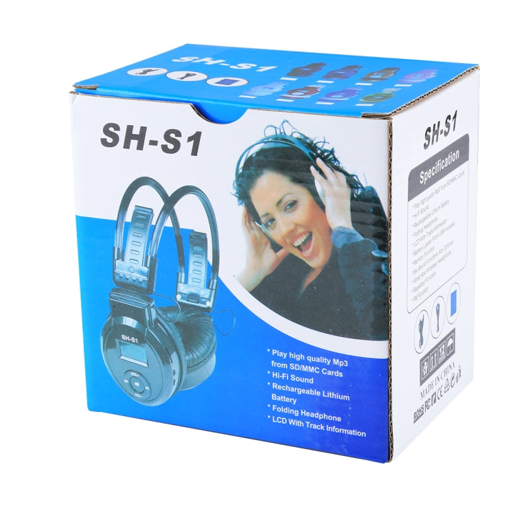 SH-S1 Folding Stereo HiFi Wireless Sports Headphone Headset with LCD Screen to Display Track Information & SD / TF Card, For Smart Phones & iPad & Laptop & Notebook & MP3 or Other Audio Devices