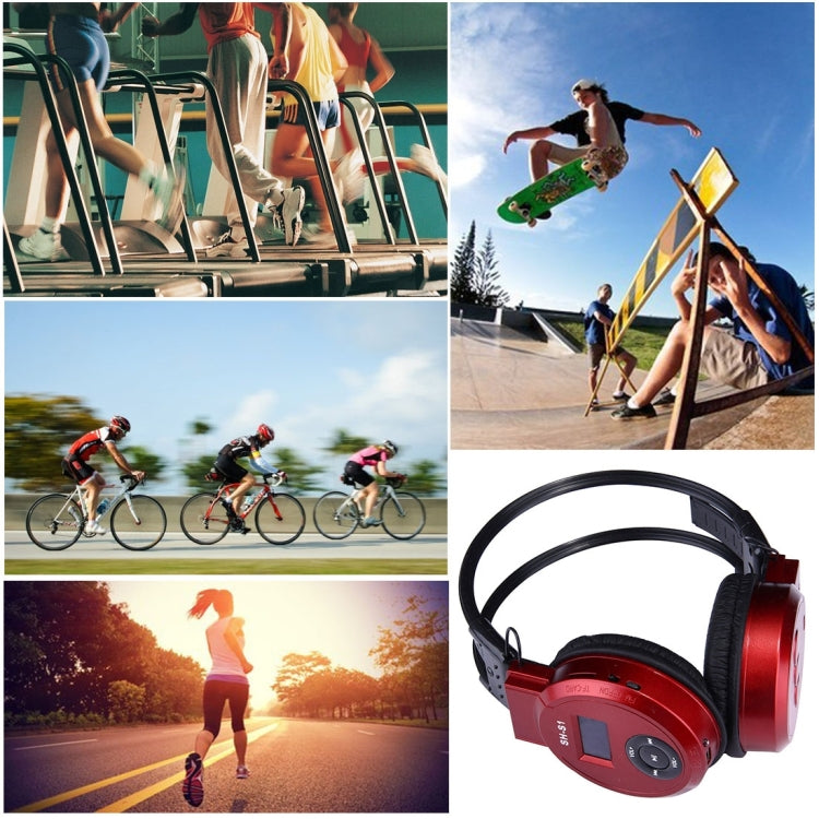 SH-S1 Folding Stereo HiFi Wireless Sports Headphone Headset with LCD Screen to Display Track Information & SD / TF Card, For Smart Phones & iPad & Laptop & Notebook & MP3 or Other Audio Devices