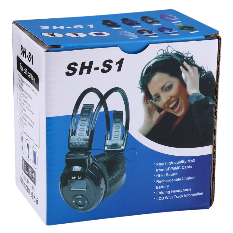 SH-S1 Folding Stereo HiFi Wireless Sports Headphone Headset with LCD Screen to Display Track Information & SD / TF Card, For Smart Phones & iPad & Laptop & Notebook & MP3 or Other Audio Devices