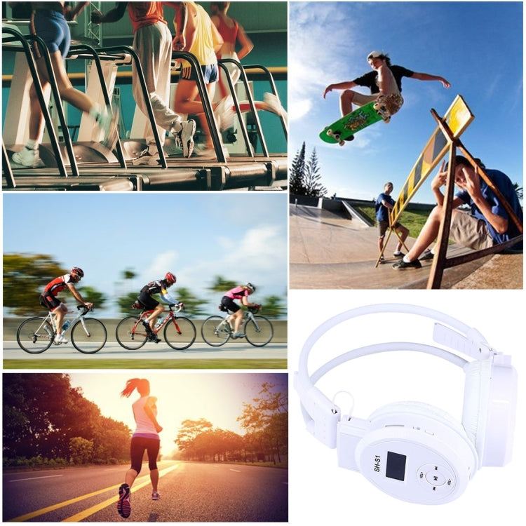 SH-S1 Folding Stereo HiFi Wireless Sports Headphone Headset with LCD Screen to Display Track Information & SD / TF Card, For Smart Phones & iPad & Laptop & Notebook & MP3 or Other Audio Devices