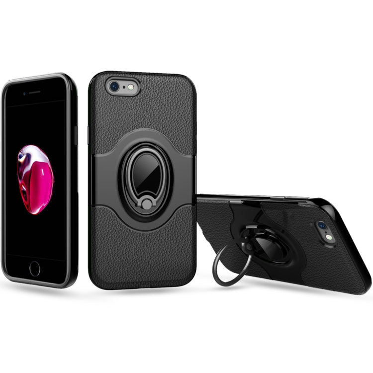 For iPhone 6 & 6s Dropproof Full Coverage Protective Case Cover with Rotatable Ring Holder